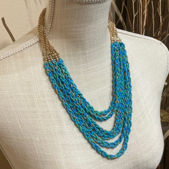 Talbots Jewelry - Talbots Woven Multi Strand Seed Bead Necklace